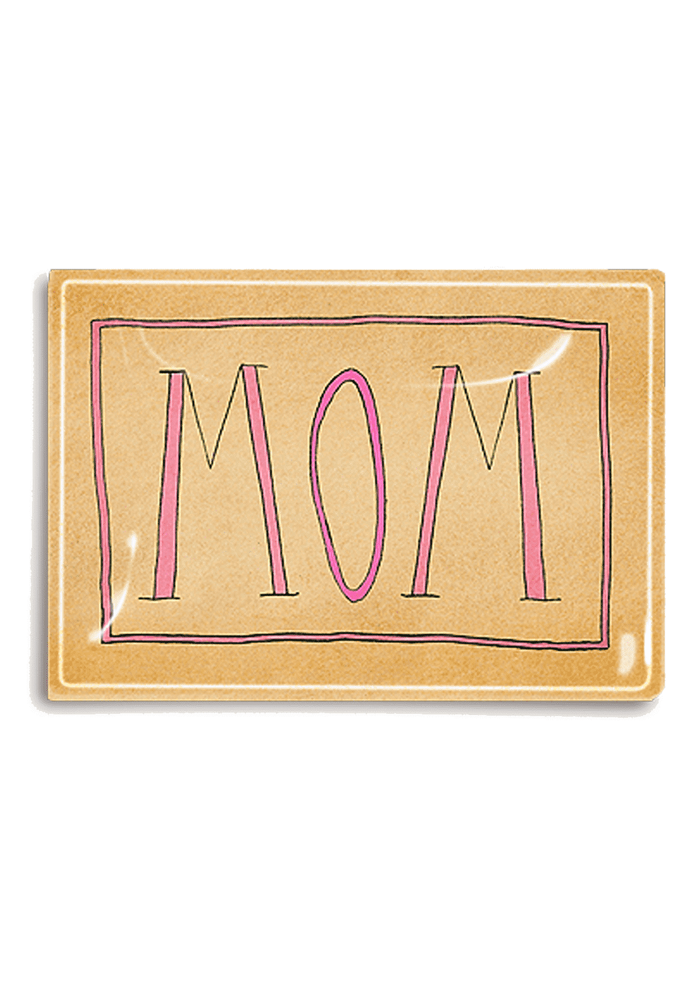 Handwriting Mom Glass Decoupage Tray - Bensgarden.com