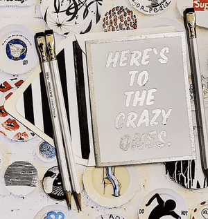 Here's To The Crazy Ones Greeting Card, Single Blank Card - Bensgarden.com