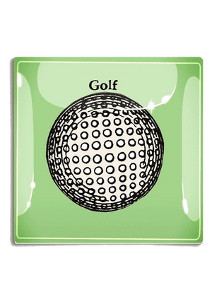 Hole In One Golf Ball Decoupage Glass Tray - Bensgarden.com