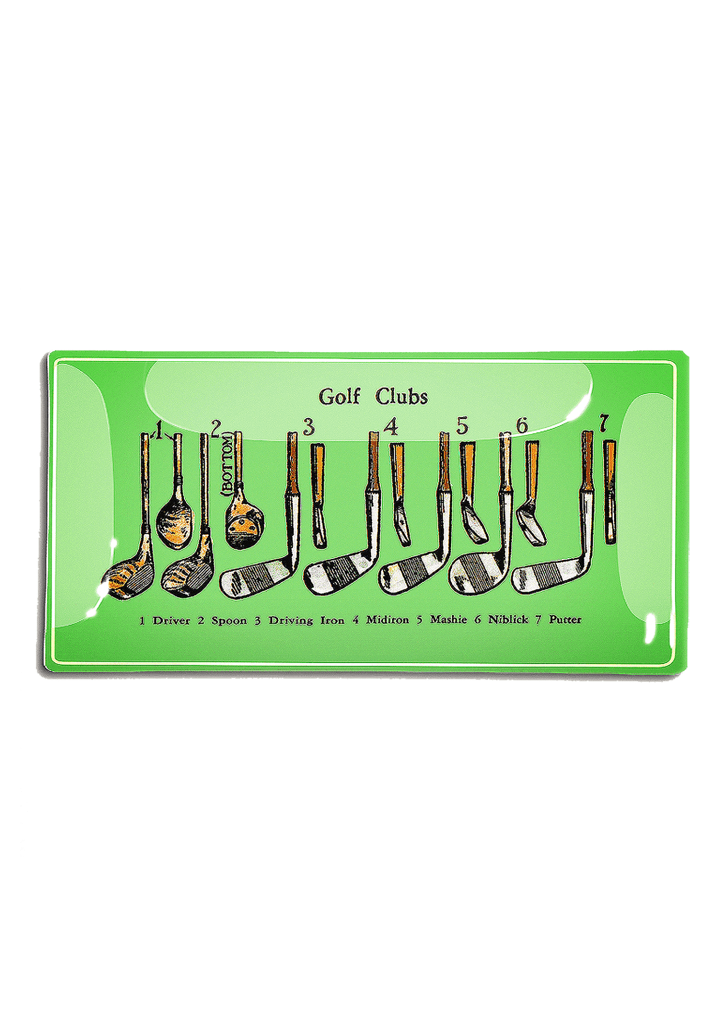 Hole In One Golf Decoupage Glass Tray - Bensgarden.com