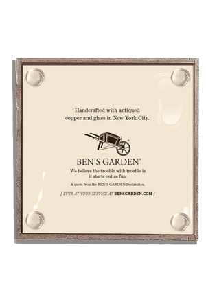 Holly Sprig Copper & Glass Coaster, Set of 4 - Bensgarden.com