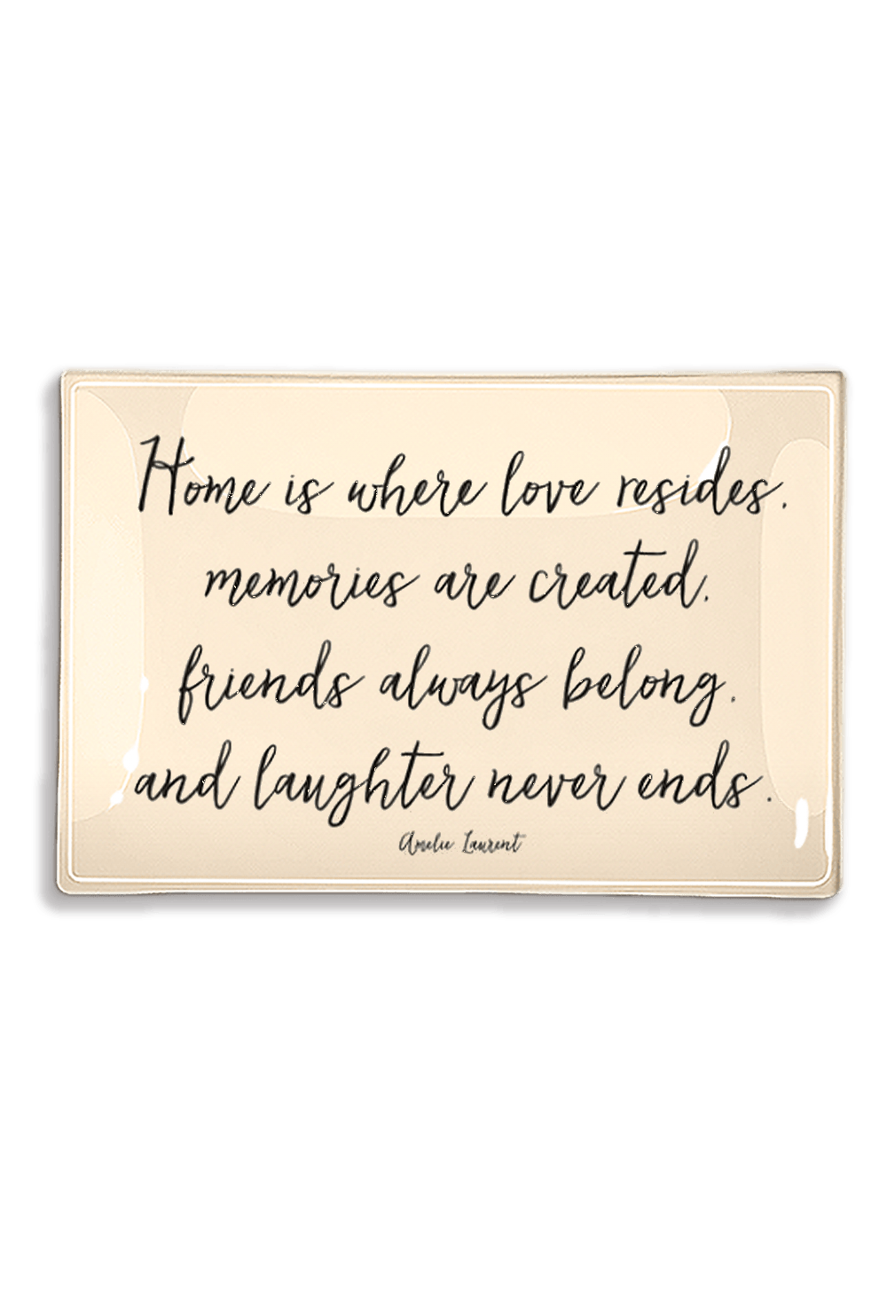 Home Is Where Love Resides Glass Decoupage Tray - Bensgarden.com