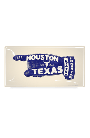 Houston Texas Going My Way Decoupage Glass Tray - Bensgarden.com