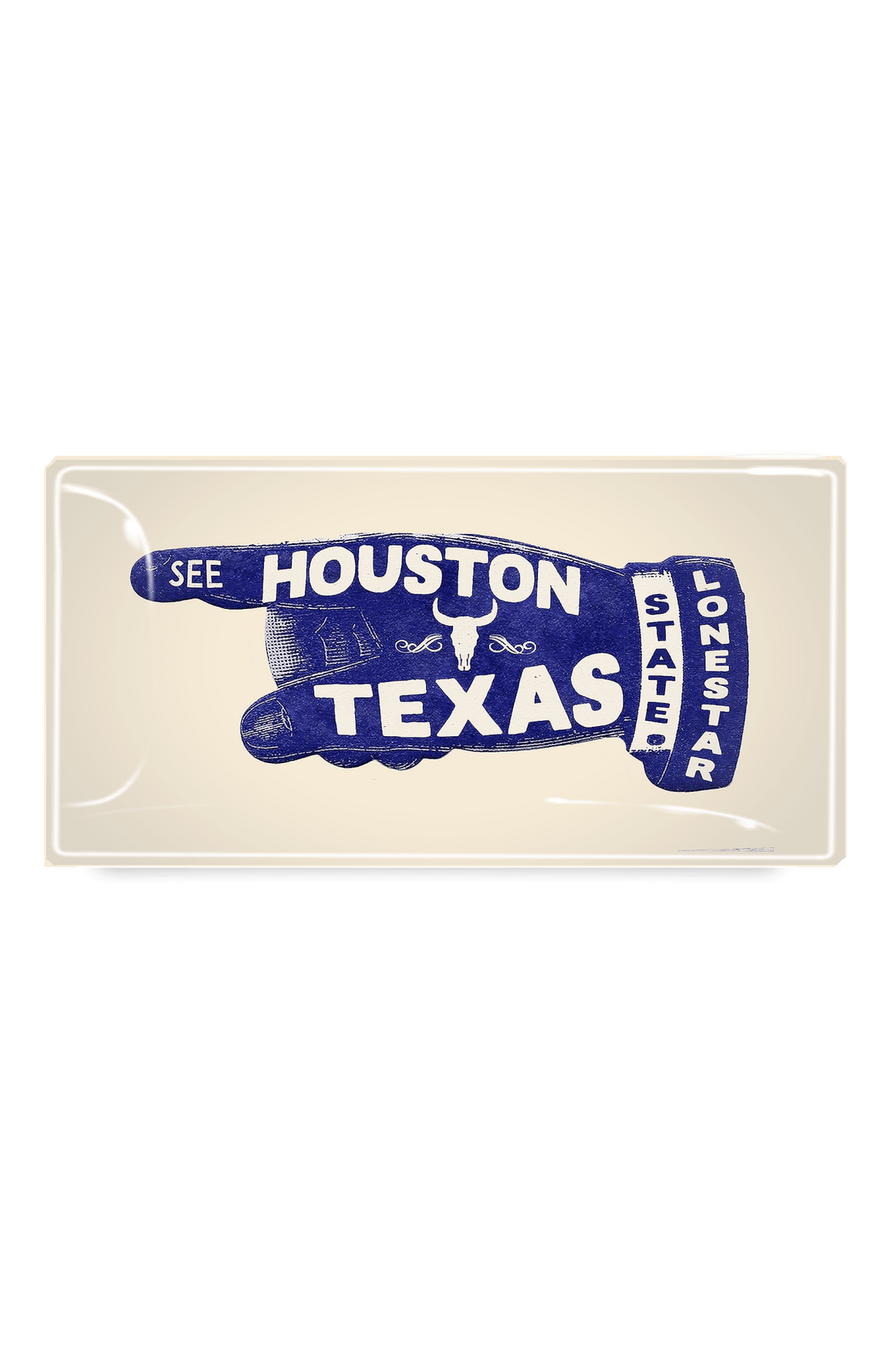 Houston Texas Going My Way Decoupage Glass Tray - Bensgarden.com