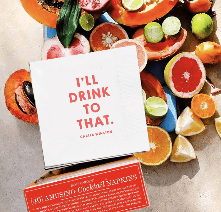 I'll Drink To That Amusing Cocktail Napkins - Bensgarden.com