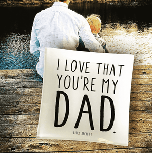 I Love That You're My Dad Decoupage Glass Tray - Bensgarden.com