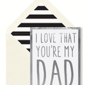 I Love That You're My Dad Greeting Card, Single Folded Card - Bensgarden.com