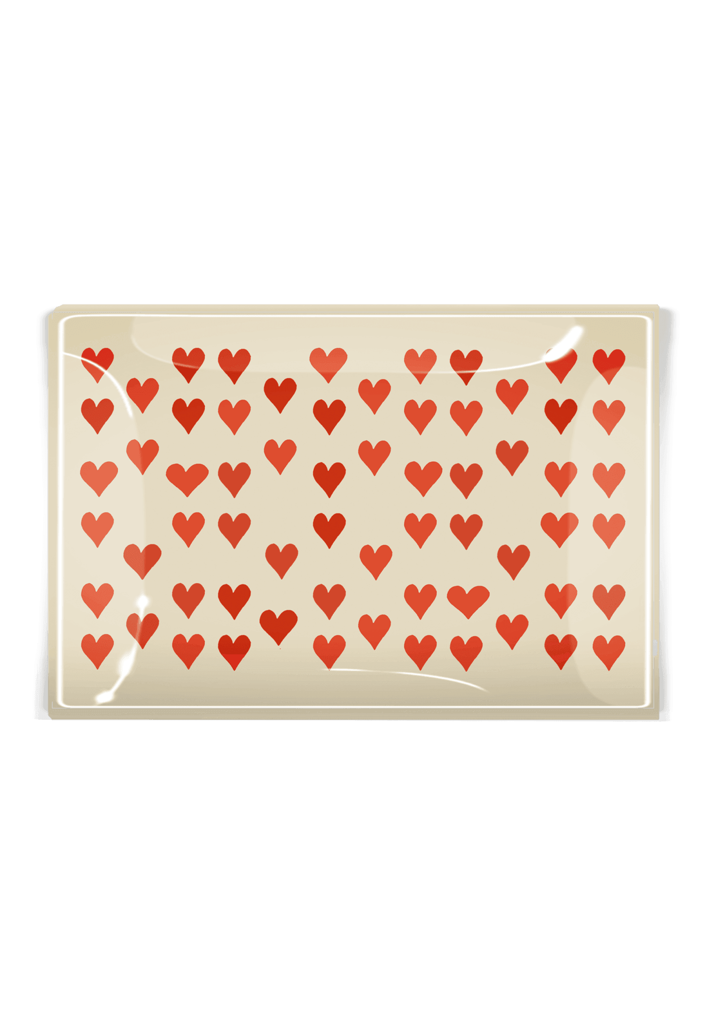 I Love You With A Thousand Hearts Decoupage Glass Tray - Bensgarden.com