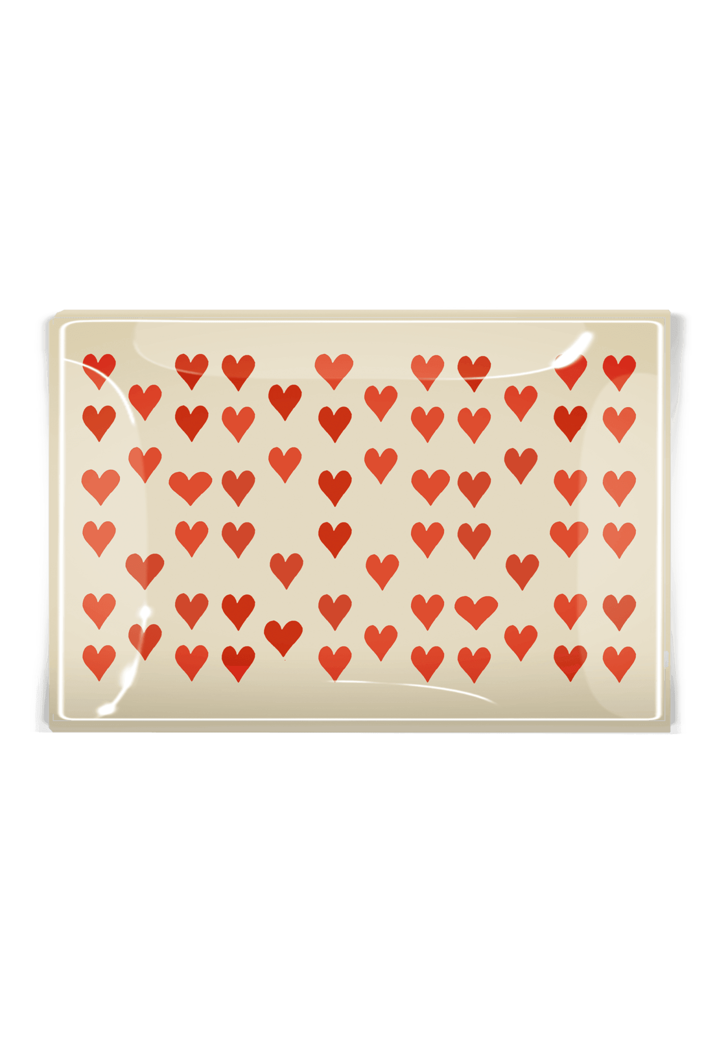 I Love You With A Thousand Hearts Decoupage Glass Tray - Bensgarden.com