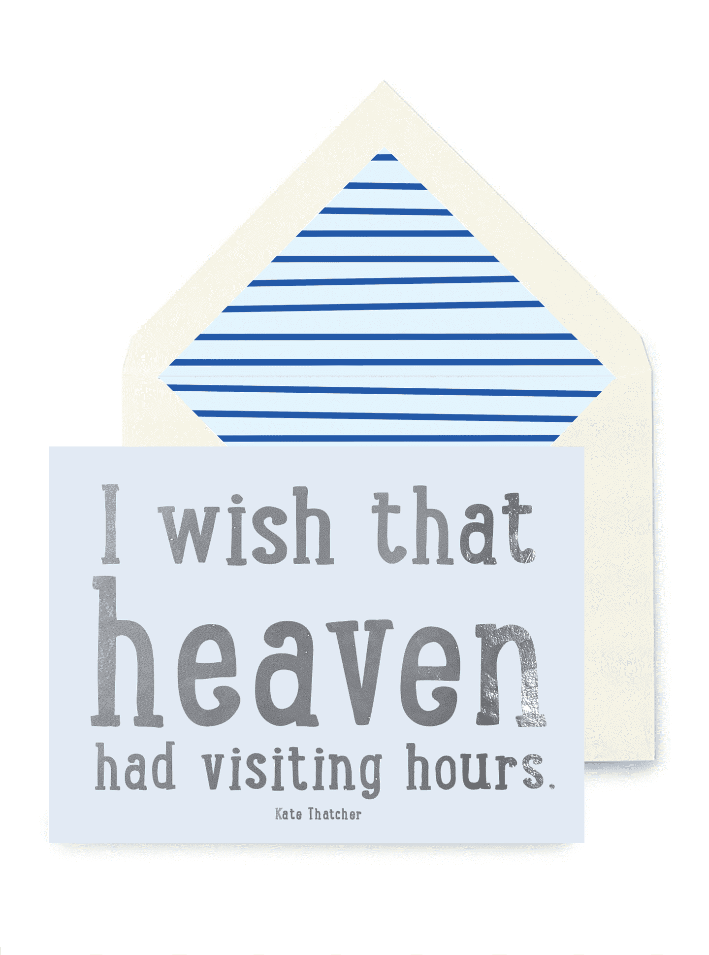 I Wish That Heaven Greeting Card, Single Folded Signature Card - Bensgarden.com