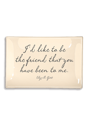 Bensgarden.com | I'd Like To Be The Friend Decoupage Glass Tray - Ben's Garden. Made in New York City.