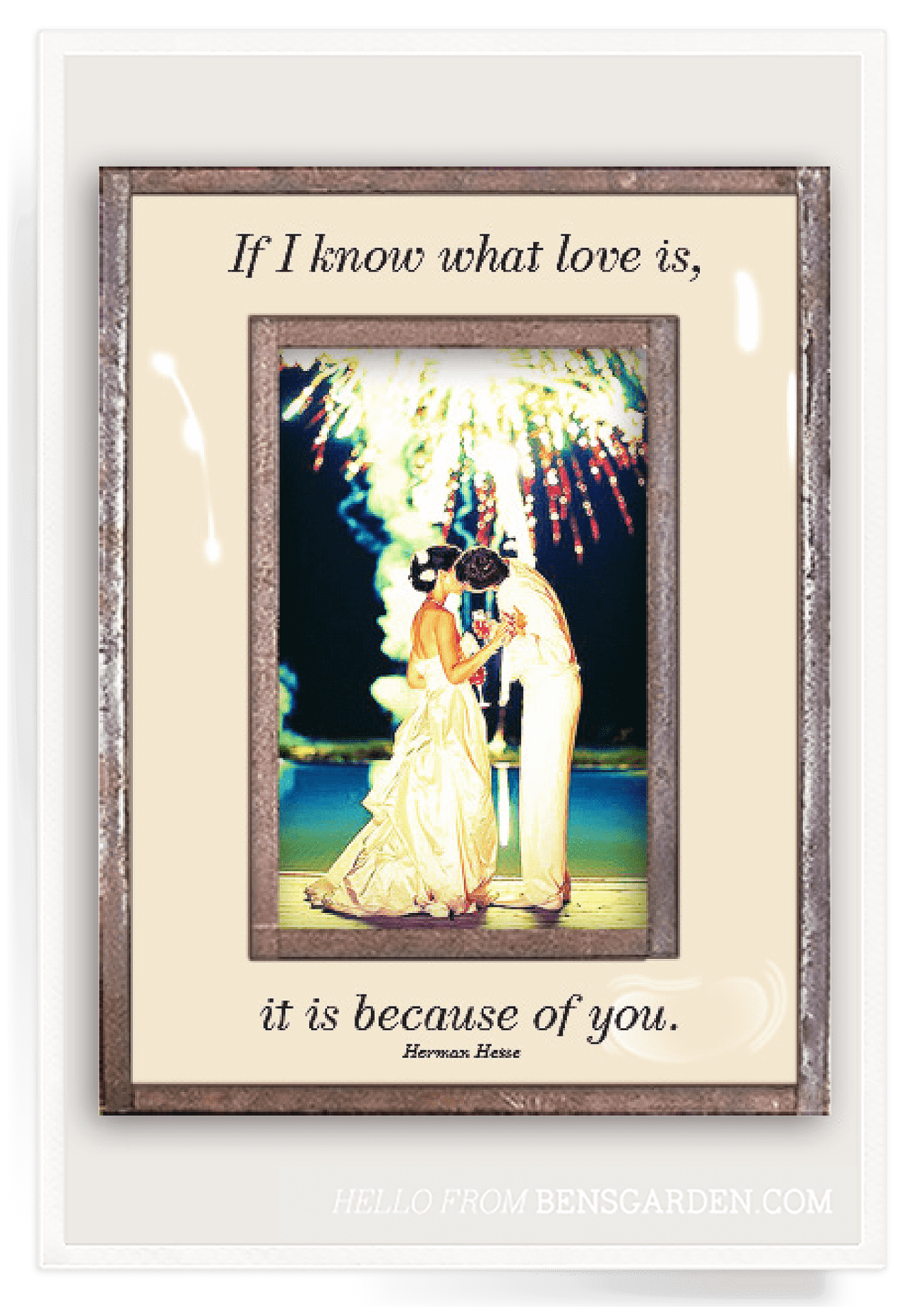 If I Know What Love Is Copper & Glass Photo Frame - Bensgarden.com