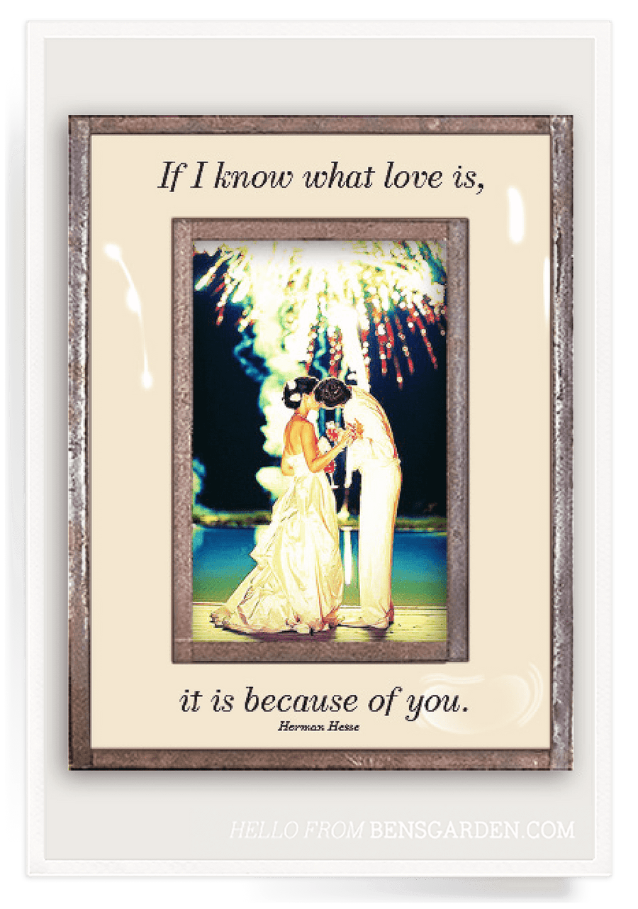 Bensgarden.com | If I Know What Love Is Copper & Glass Photo Frame - Ben's Garden. Made in New York City.