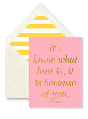 If I Know What Love Is Greeting Card, Single Folded Card or Boxed Set of 8 - Bensgarden.com