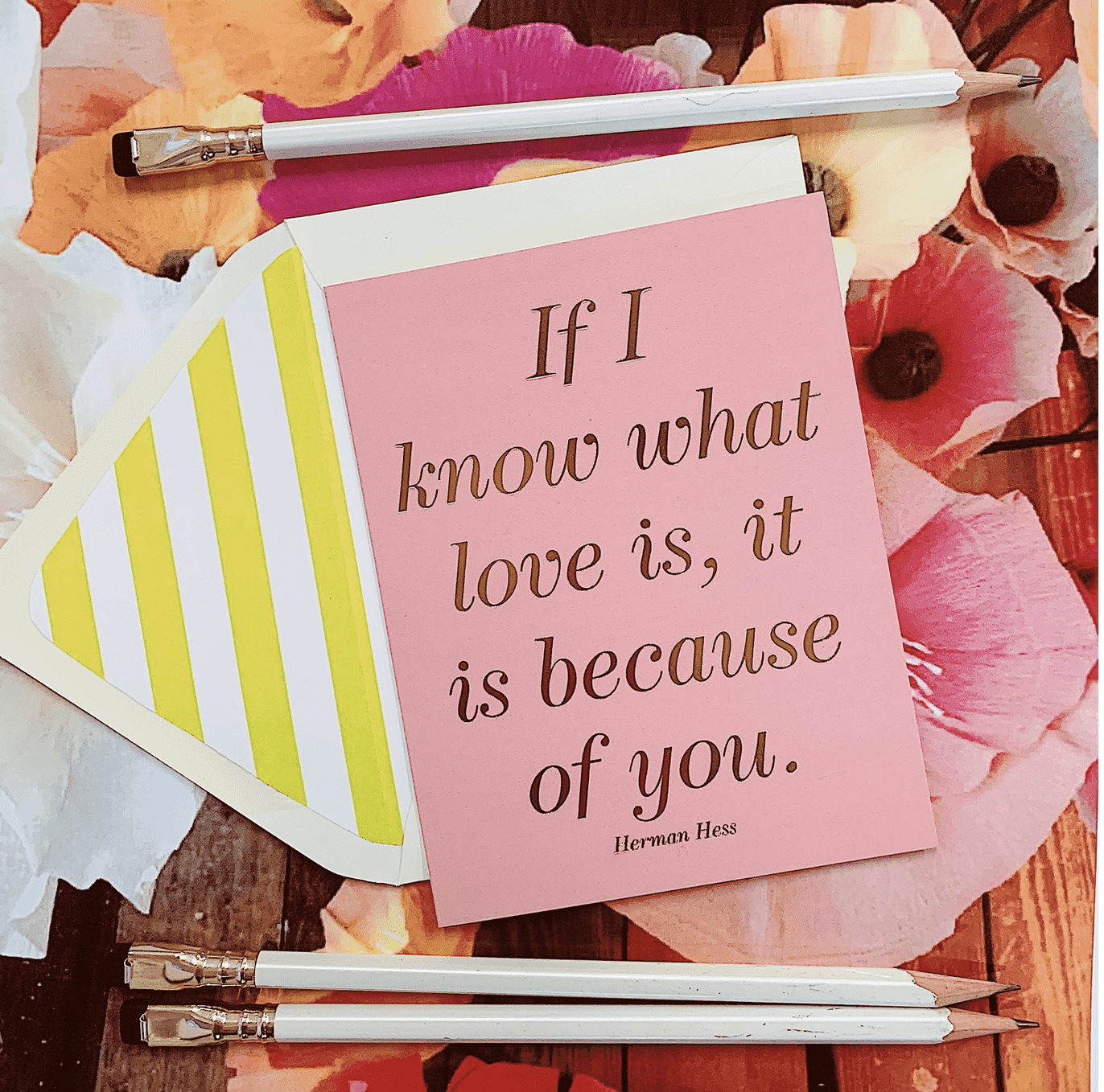 If I Know What Love Is Greeting Card, Single Folded Card or Boxed Set of 8 - Bensgarden.com