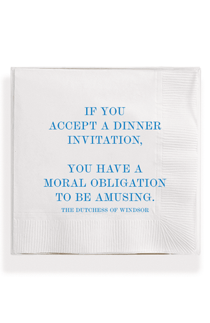 If You Accept A Dinner Invitation Amusing Cocktail Napkins - Bensgarden.com