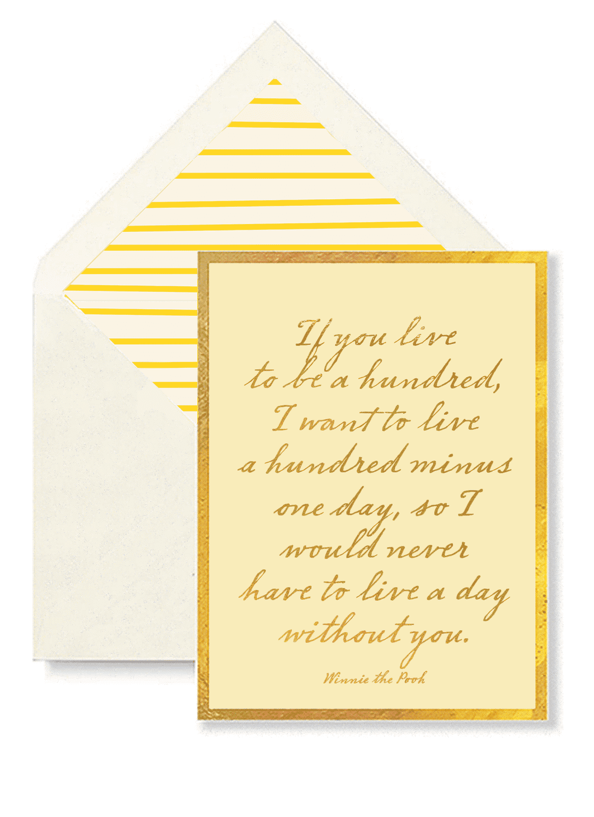 If You Live To Be A Hundred Greeting Card, Single Folded Card or Boxed Set of 8 - Bensgarden.com