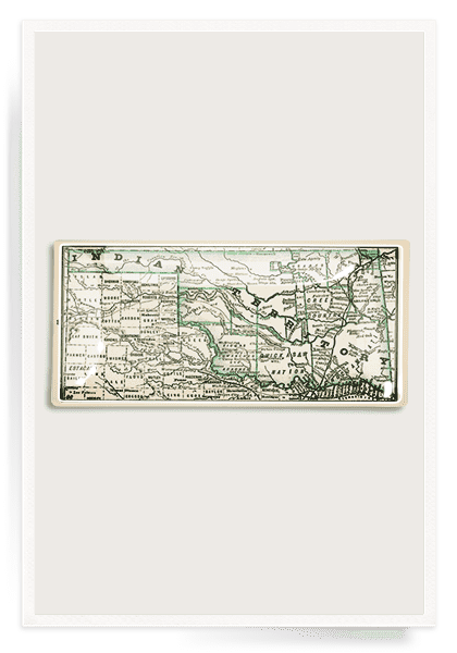 Indian Territory Decoupage Glass Tray - Bensgarden.com