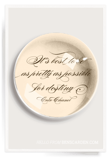 It's Best To Be As Pretty As Possible French Crystal Dome Paperweight - Bensgarden.com