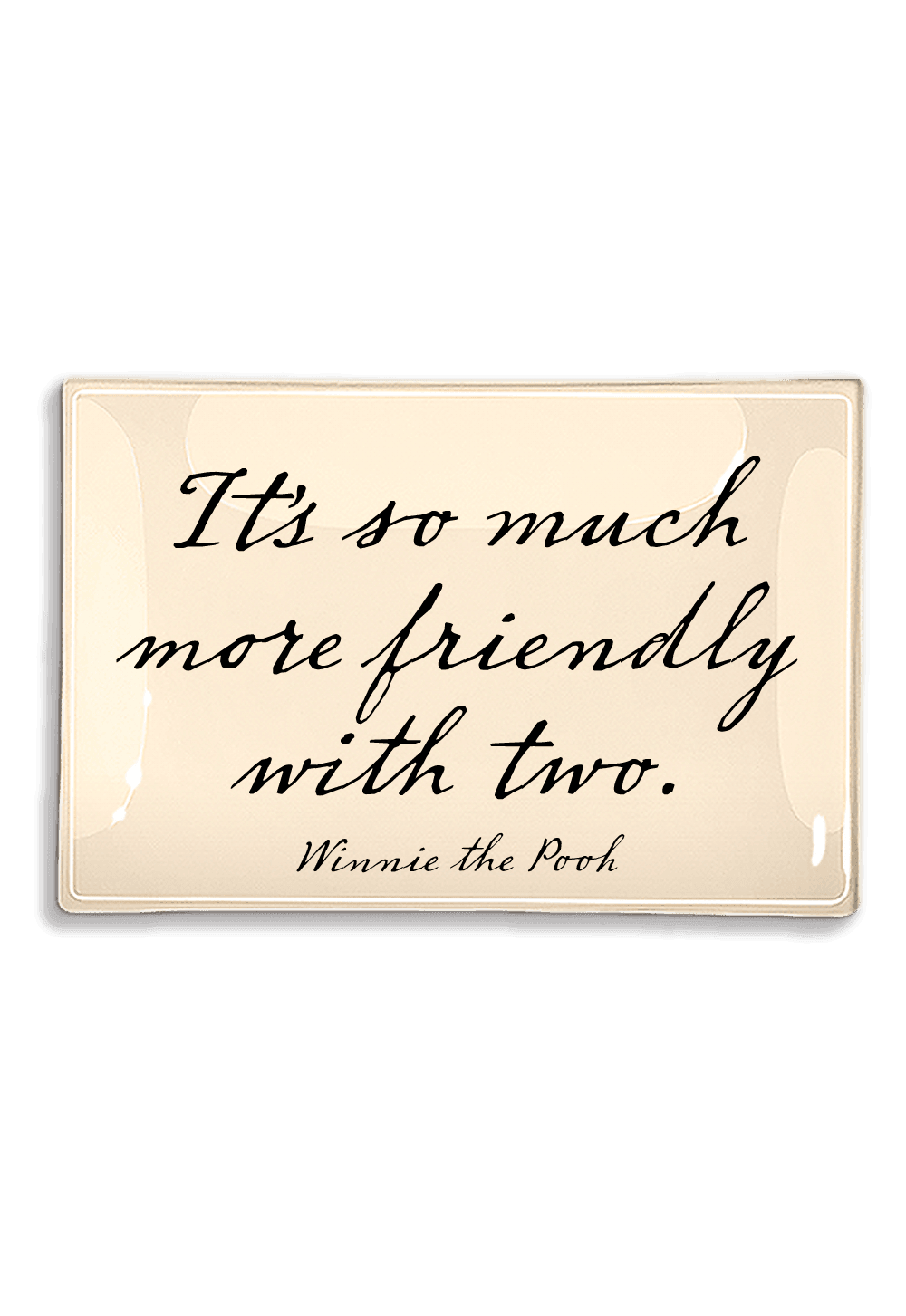 It's So Much More Friendly Decoupage Glass Tray - Bensgarden.com