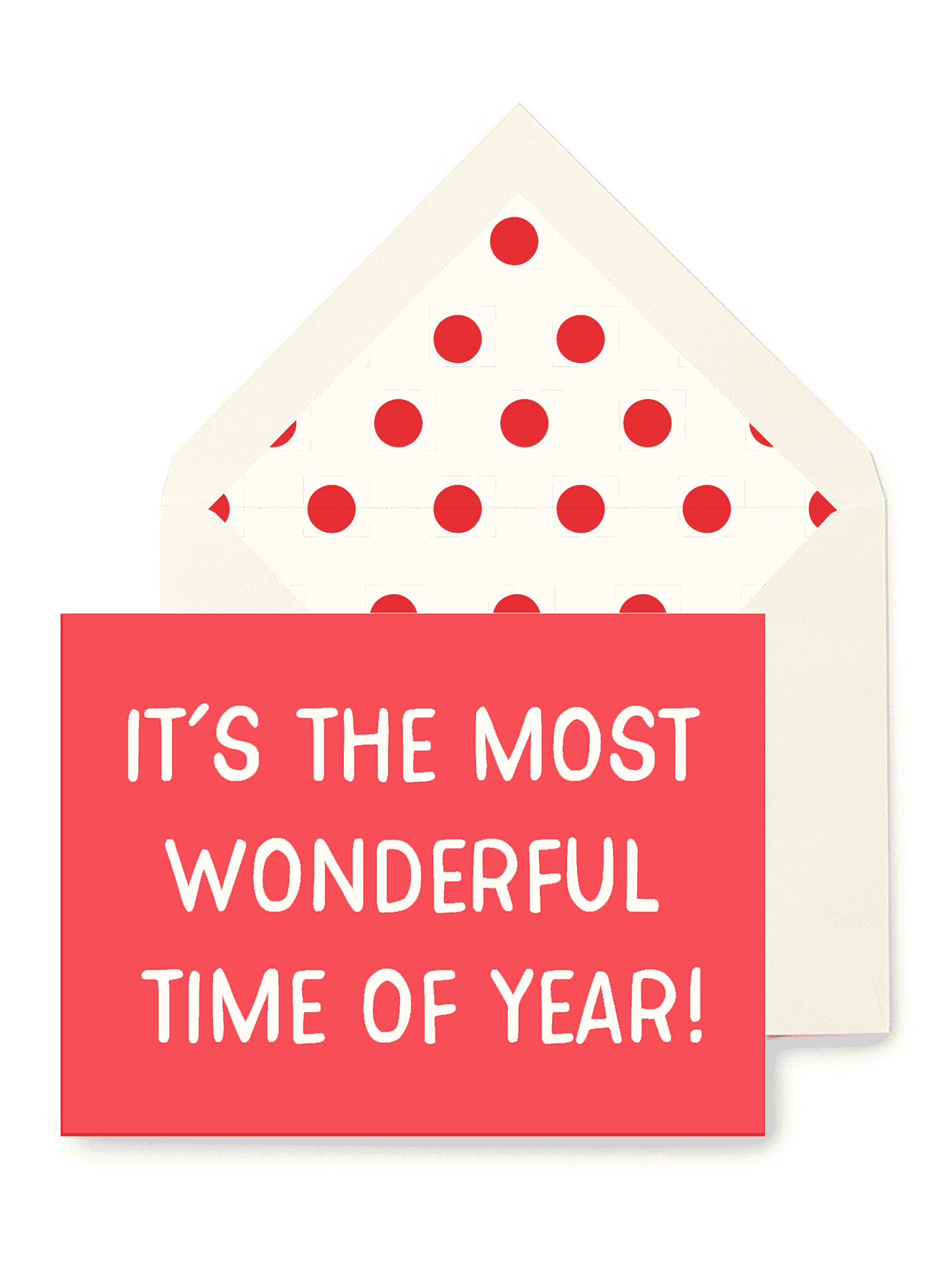 It's The Most Wonderful Time Of Year Christmas Blank Single Greeting Card - Bensgarden.com