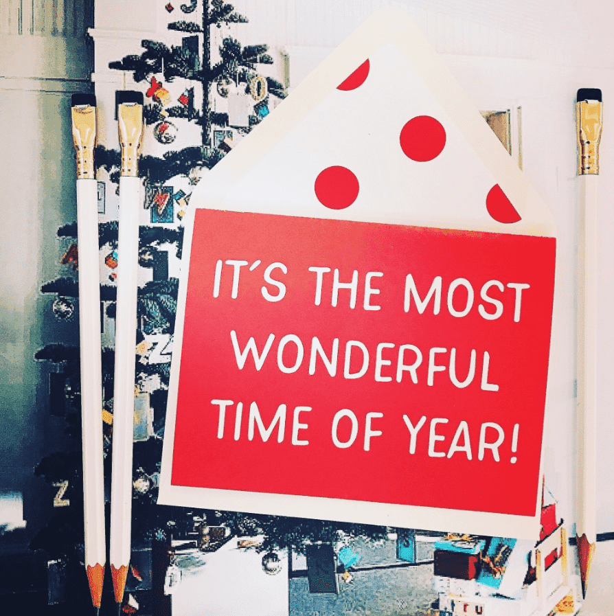 It's The Most Wonderful Time Of Year Christmas Blank Single Greeting Card - Bensgarden.com