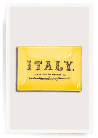 Italy Text Decoupage Glass Tray - Bensgarden.com