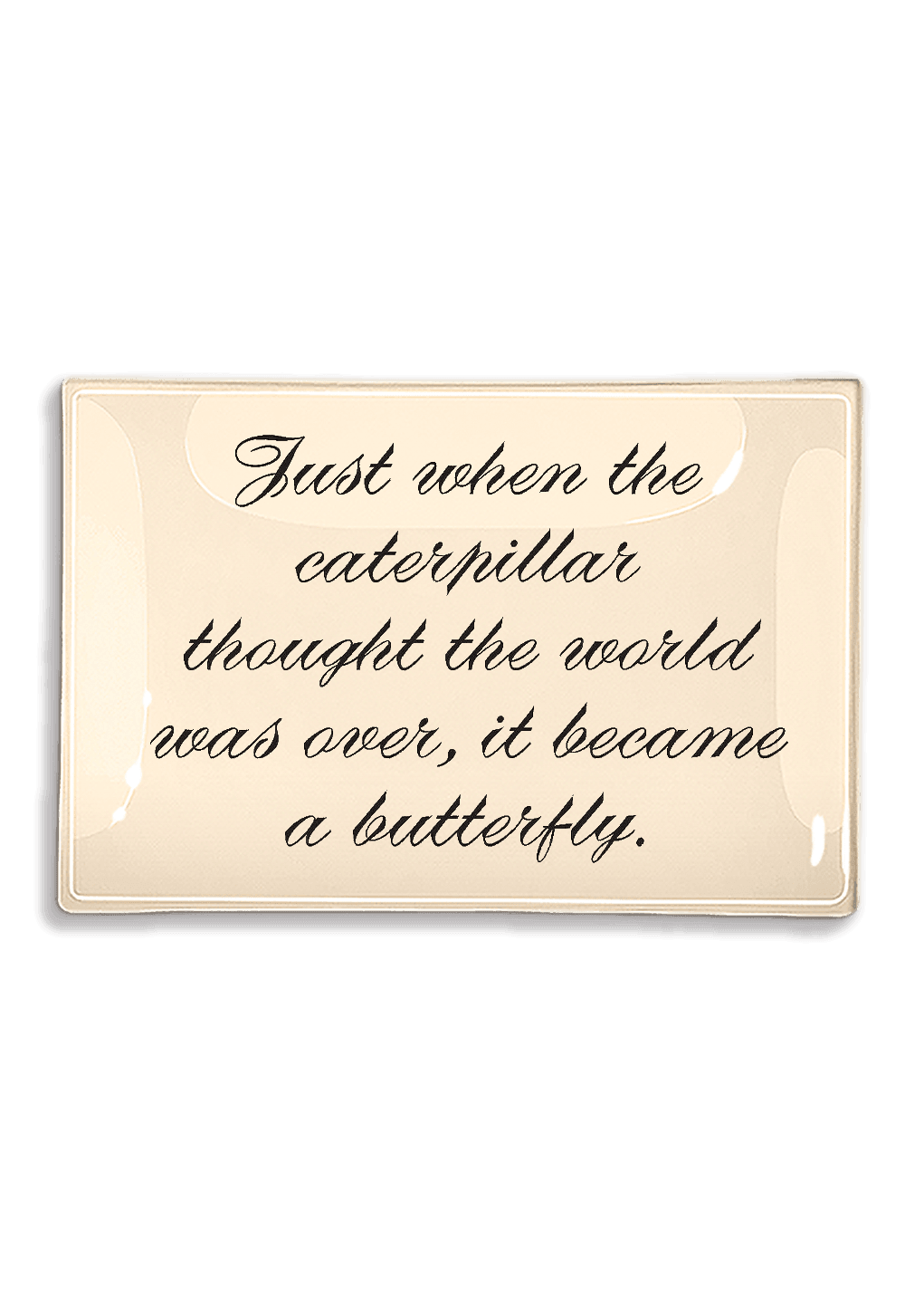 Just When The Caterpillar Decoupage Glass Tray - Bensgarden.com