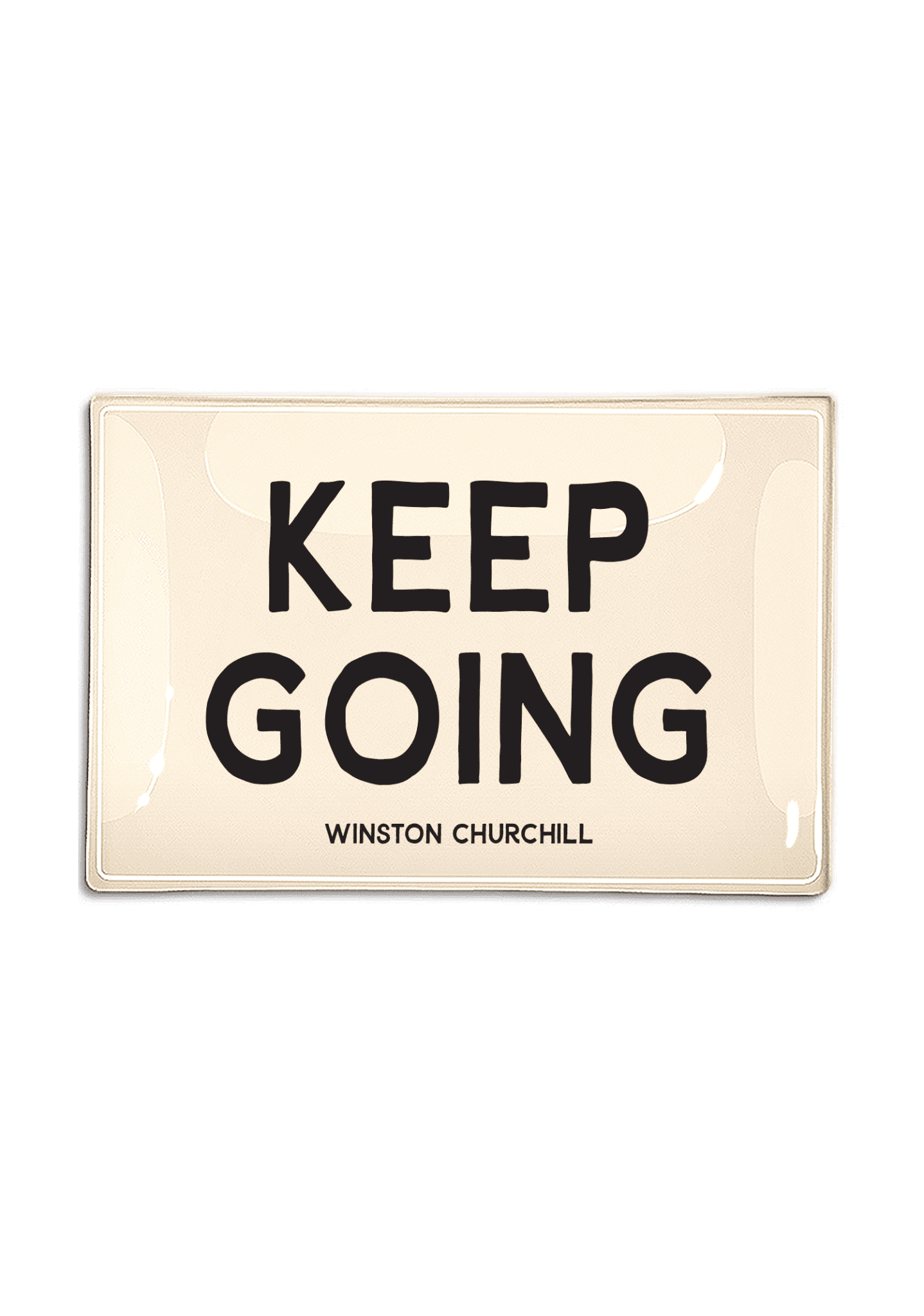 Keep Going Decoupage Glass Tray - Bensgarden.com