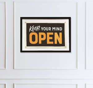 Keep Your Mind Open Cut-And-Sewn Wool Felt Pennant Flag - Bensgarden.com