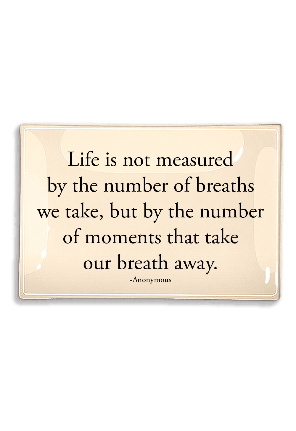 Life Is Not Measured By Decoupage Glass Tray - Bensgarden.com