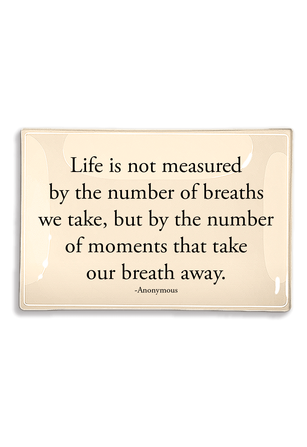 Life Is Not Measured By Decoupage Glass Tray - Bensgarden.com