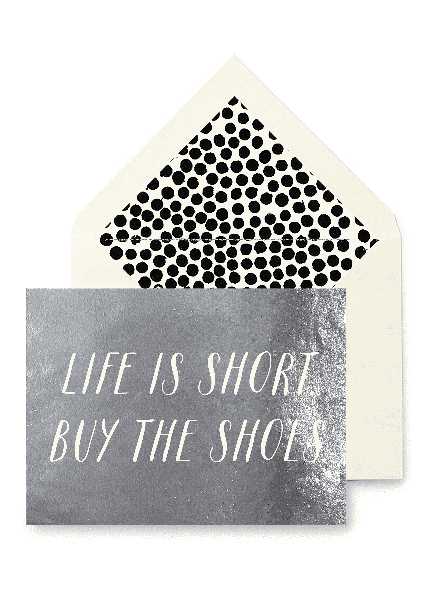 Life Is Short. Buy The Shoes Greeting Card, Single Blank Card or Boxed Set - Bensgarden.com