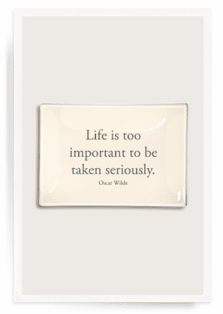 Life Is Too Important Decoupage Glass Tray - Bensgarden.com