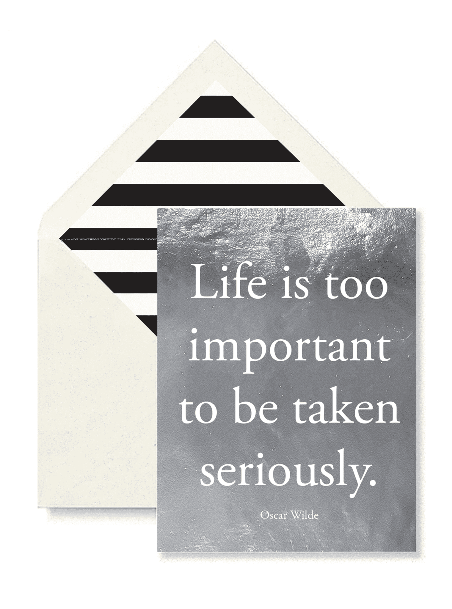 Life Is Too Important Greeting Card, Single Folded Card - Bensgarden.com