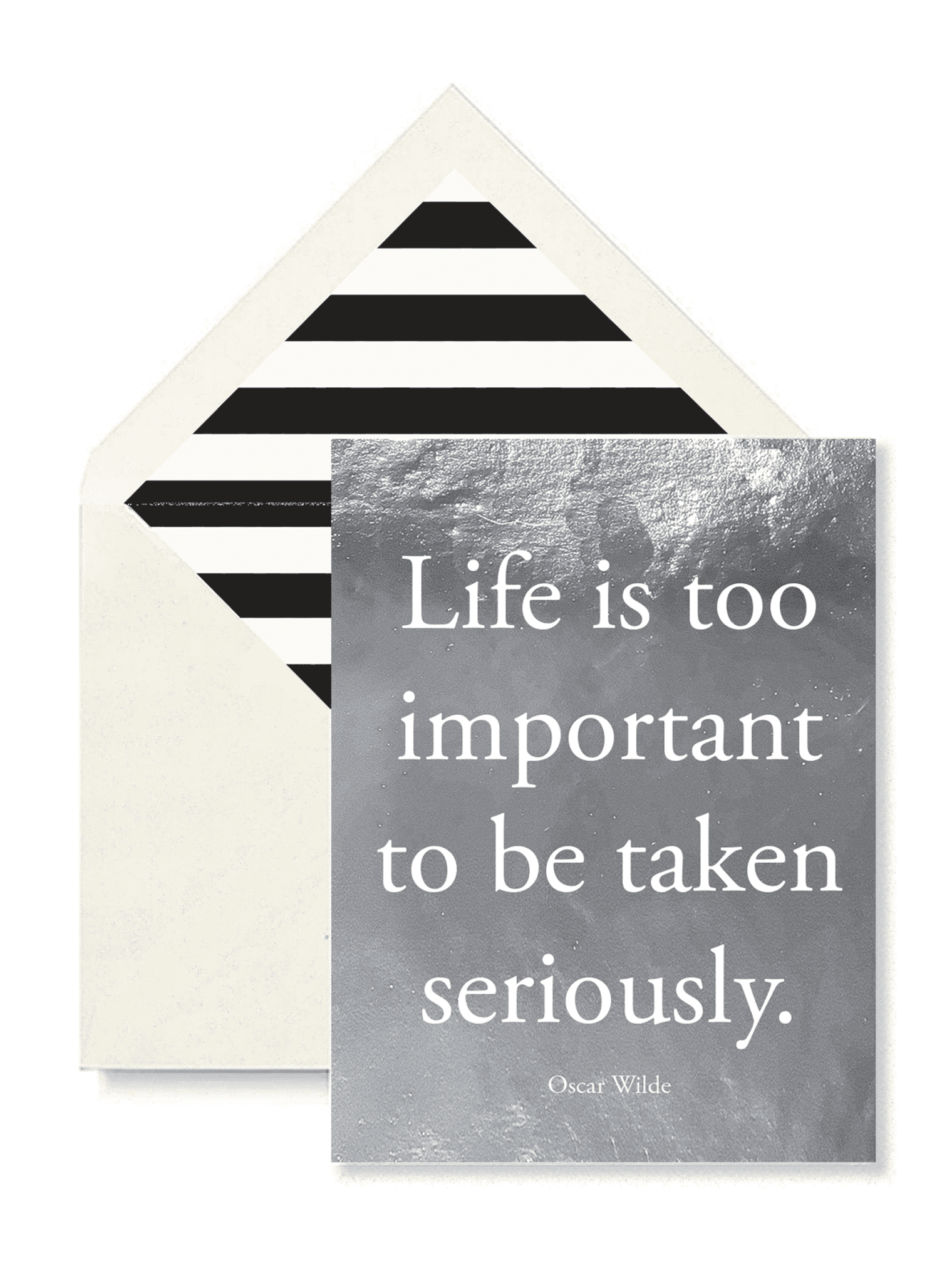 Bensgarden.com | Life Is Too Important Greeting Card, Single Folded Card - Ben's Garden. Made in New York City.