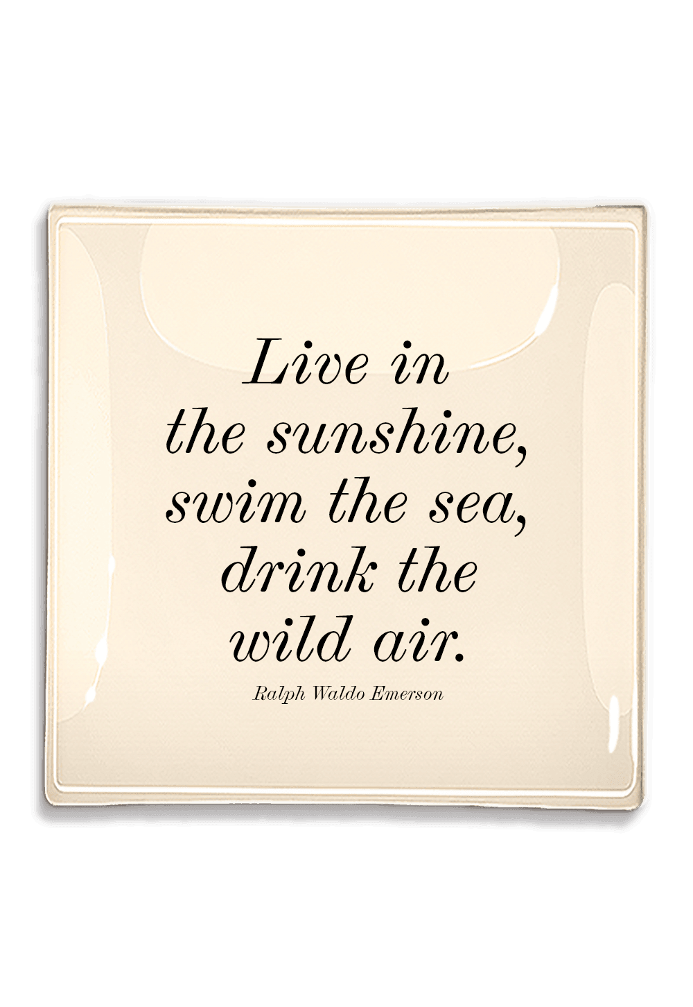 Live In The Sunshine Decoupage Glass Tray - Bensgarden.com