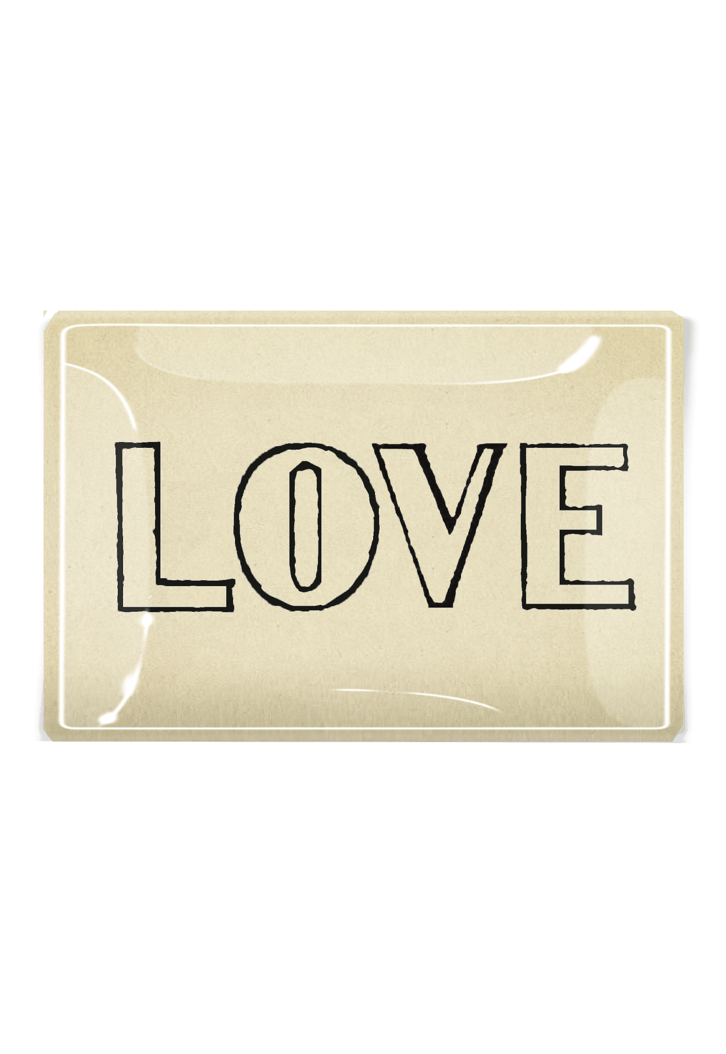 Love Outline Decoupage Glass Tray - Bensgarden.com