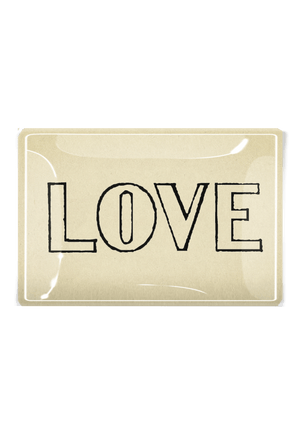 Love Outline Decoupage Glass Tray - Bensgarden.com