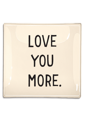 Love You More Decoupage Glass Tray - Bensgarden.com