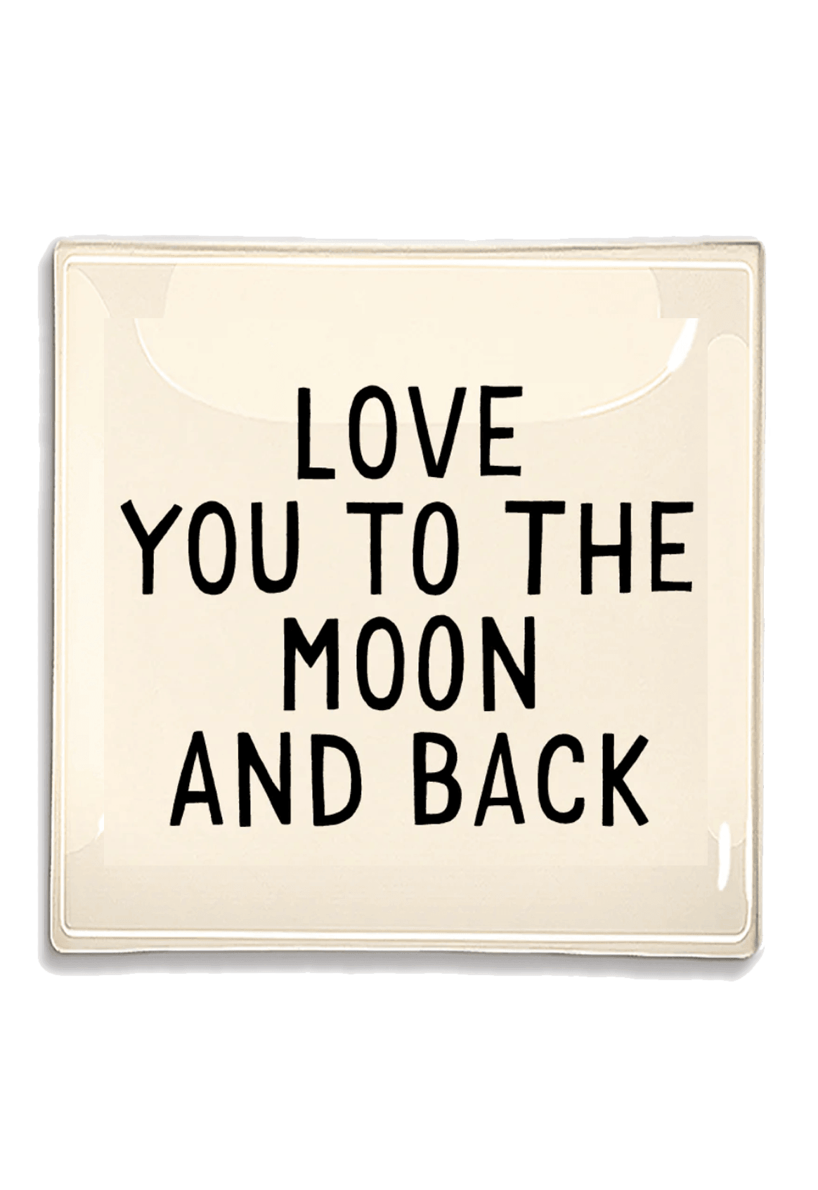 Love You To The Moon Decoupage Glass Tray - Bensgarden.com