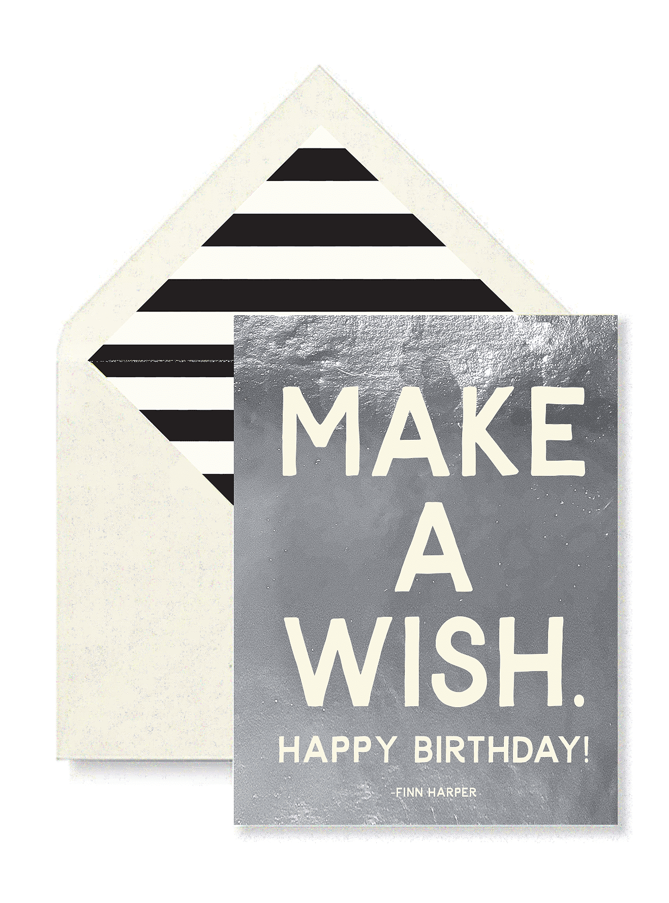 Make A Wish Happy Birthday Greeting Card, Single Folded Card - Bensgarden.com