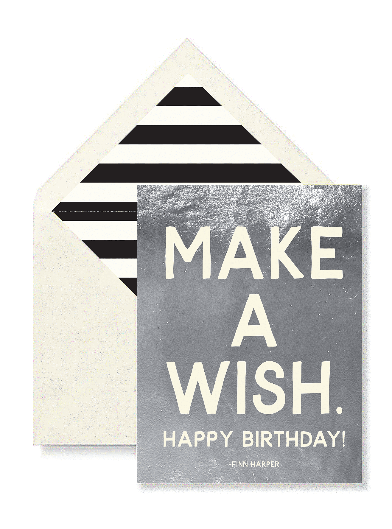 Bensgarden.com | Make A Wish Happy Birthday Greeting Card, Single Folded Card - Ben's Garden. Made in New York City.
