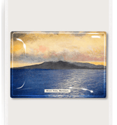 Martinique Seaside Landscape Decoupage Glass Tray - Bensgarden.com