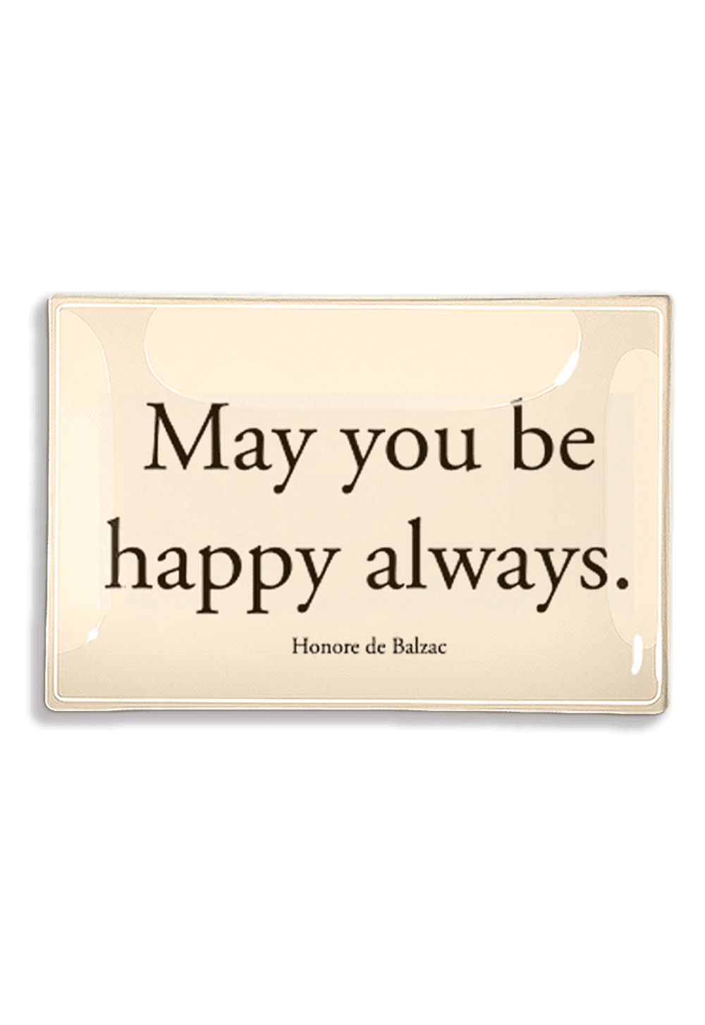 May You Be Happy Always Decoupage Glass Tray - Bensgarden.com