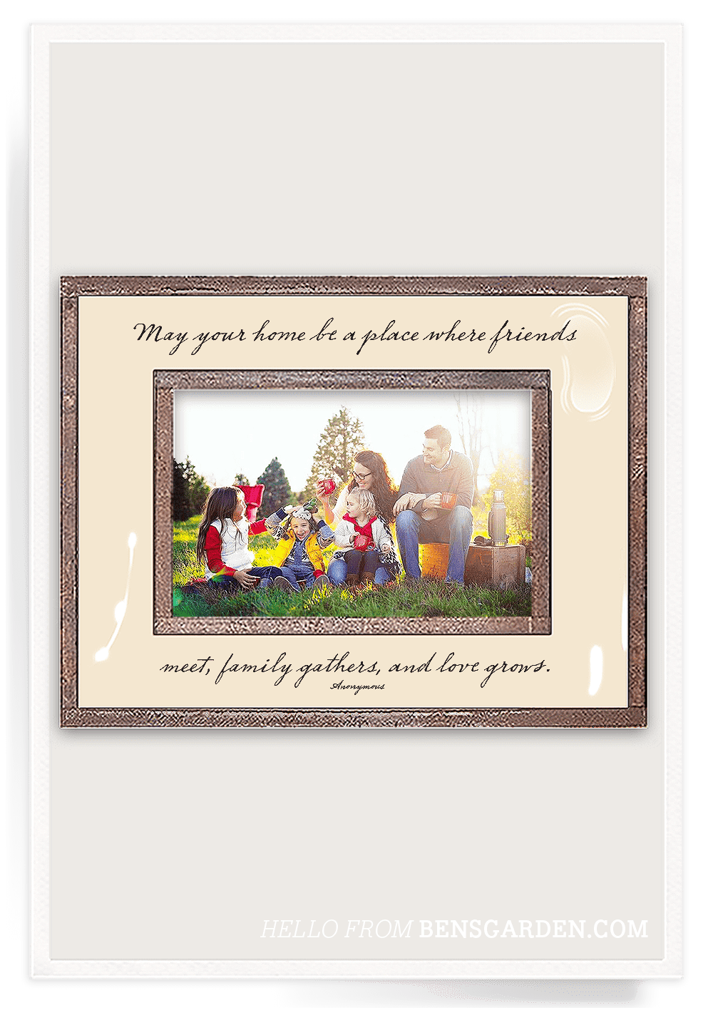 May Your Home Be A Place Copper & Glass Photo Frame - Bensgarden.com