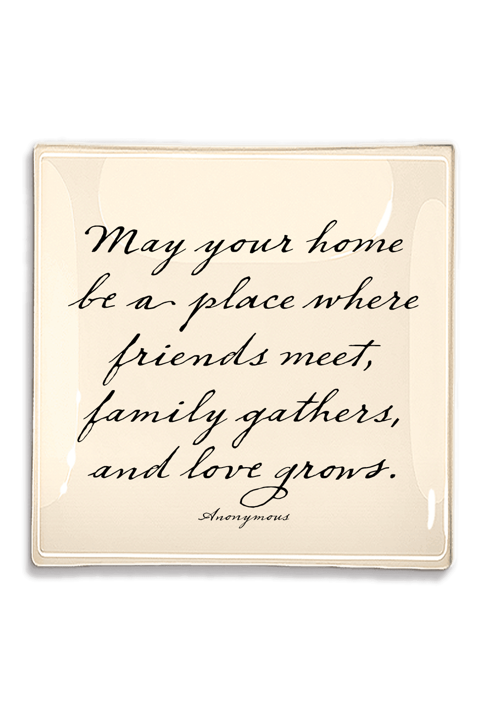 May Your Home Be A Place Where Love Decoupage Glass Tray - Bensgarden.com