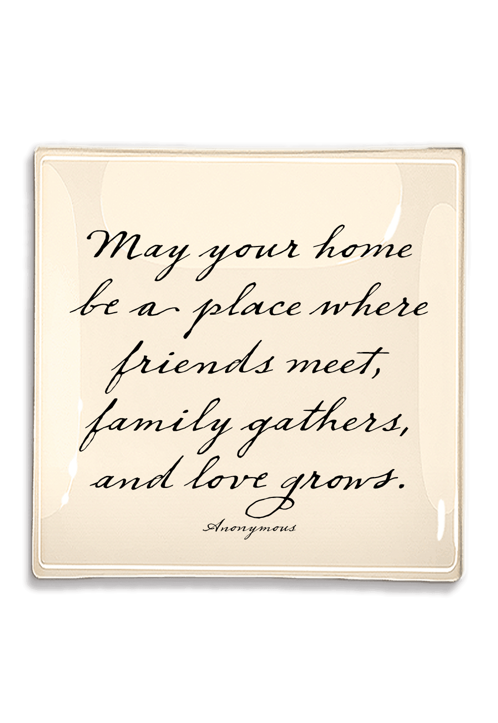 May Your Home Be A Place Where Love Decoupage Glass Tray - Bensgarden.com