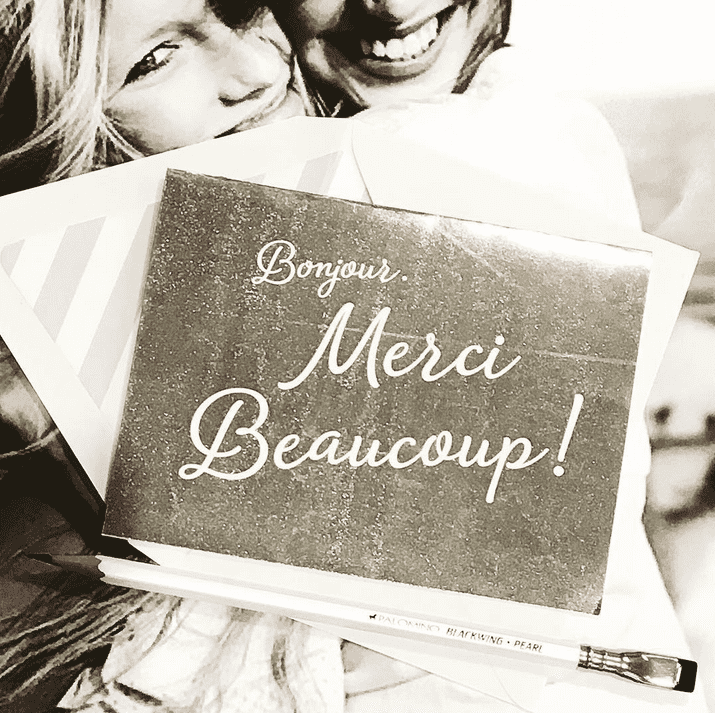 Merci Beaucoup! Greeting Card, Single Blank Card or Boxed Set - Bensgarden.com