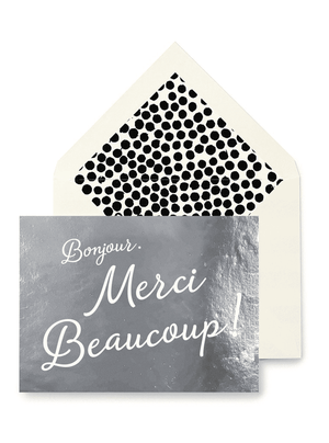 Bensgarden.com | Merci Beaucoup! Greeting Card, Single Blank Card or Boxed Set - Ben's Garden. Made in New York City.